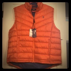 Orange Izod quilted vest NWT